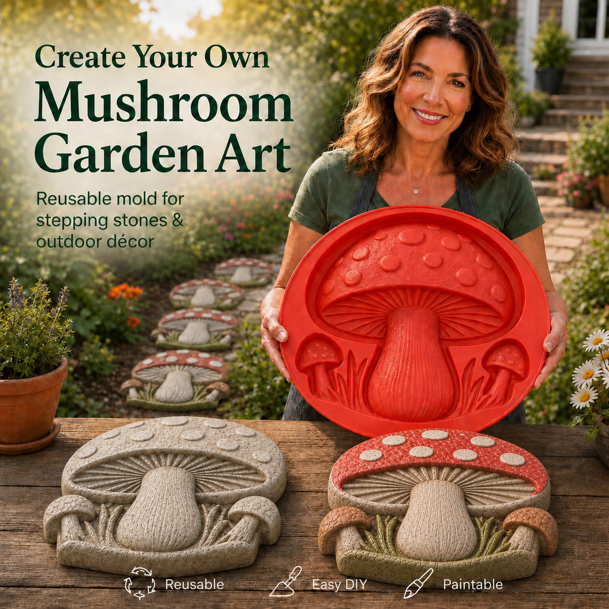 💥 LAST DAY 49% OFF - 🌻Reusable Garden Art Mold – Make Your Garden Truly One of a Kind (📦Buy 2 Free Shipping)