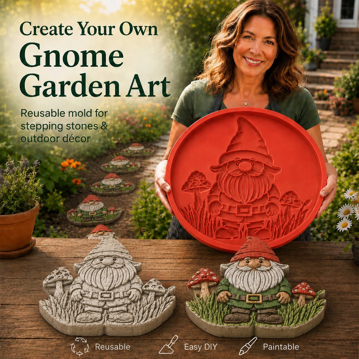 💥 LAST DAY 49% OFF - 🌻Reusable Garden Art Mold – Make Your Garden Truly One of a Kind (📦Buy 2 Free Shipping)